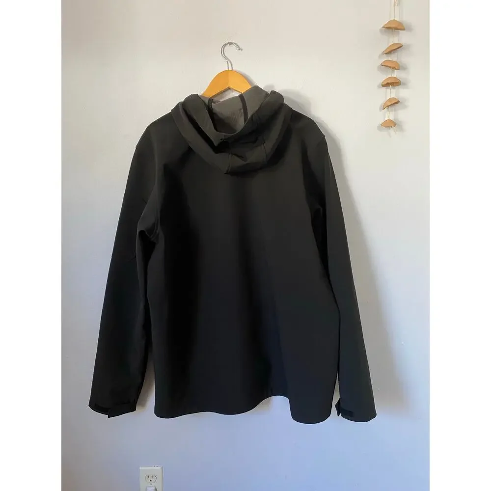 Black Carhartt Rain Defender Relaxed Fit Hooded Jacket -‎ (Men’s XL Tall) - Picture 2 of 9